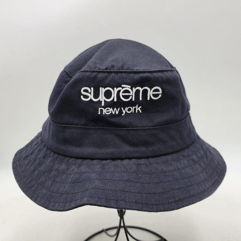 【中古品】【メンズ/レディース】 Supreme シュプリーム TWILL CRUSHER HAT ツイル クラッシャーハット 帽子 185-260512-as-24-izu サイズ：M/L カラー：ネイビー 万代Net店
