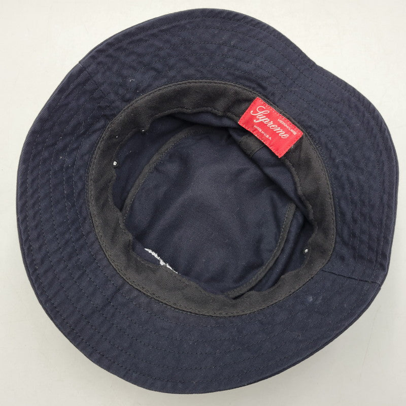 【中古品】【メンズ/レディース】 Supreme シュプリーム TWILL CRUSHER HAT ツイル クラッシャーハット 帽子 185-260512-as-24-izu サイズ：M/L カラー：ネイビー 万代Net店