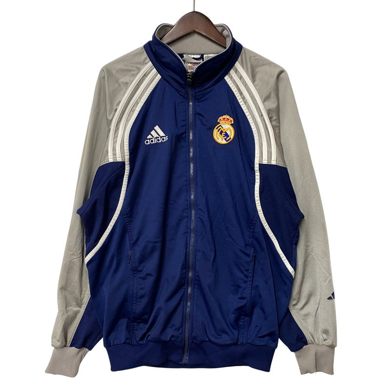 【中古品】【メンズ】 OLD ADIDAS オールド アディダス REAL MADRID TRACK JACKET レアル マドリード トラック ジャケット アウター 146-260523-kh-05-izu サイズ：L カラー：ブルー×グレー 万代Net店