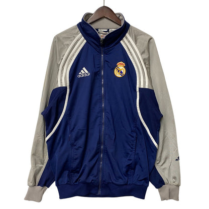 【中古品】【メンズ】 OLD ADIDAS オールド アディダス REAL MADRID TRACK JACKET レアル マドリード トラック ジャケット アウター 146-260523-kh-05-izu サイズ：L カラー：ブルー×グレー 万代Net店