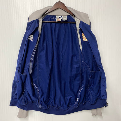 【中古品】【メンズ】 OLD ADIDAS オールド アディダス REAL MADRID TRACK JACKET レアル マドリード トラック ジャケット アウター 146-260523-kh-05-izu サイズ：L カラー：ブルー×グレー 万代Net店