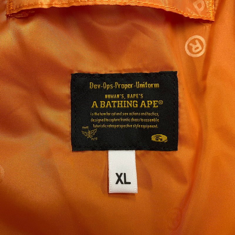 【中古美品】【メンズ】 A BATHING APE アベイシングエイプ 001HJK701003M SHARK MA-1 LOOSE JACKET シャーク エムエーワン ルーズ ジャケット アウター 142-260515-cs-20-izu サイズ：XL カラー：ブラック 万代Net店
