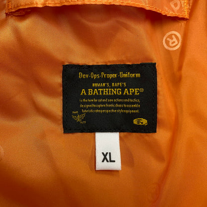 【中古美品】【メンズ】 A BATHING APE アベイシングエイプ 001HJK701003M SHARK MA-1 LOOSE JACKET シャーク エムエーワン ルーズ ジャケット アウター 142-260515-cs-20-izu サイズ：XL カラー：ブラック 万代Net店