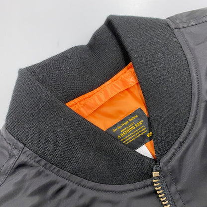 【中古美品】【メンズ】 A BATHING APE アベイシングエイプ 001HJK701003M SHARK MA-1 LOOSE JACKET シャーク エムエーワン ルーズ ジャケット アウター 142-260515-cs-20-izu サイズ：XL カラー：ブラック 万代Net店