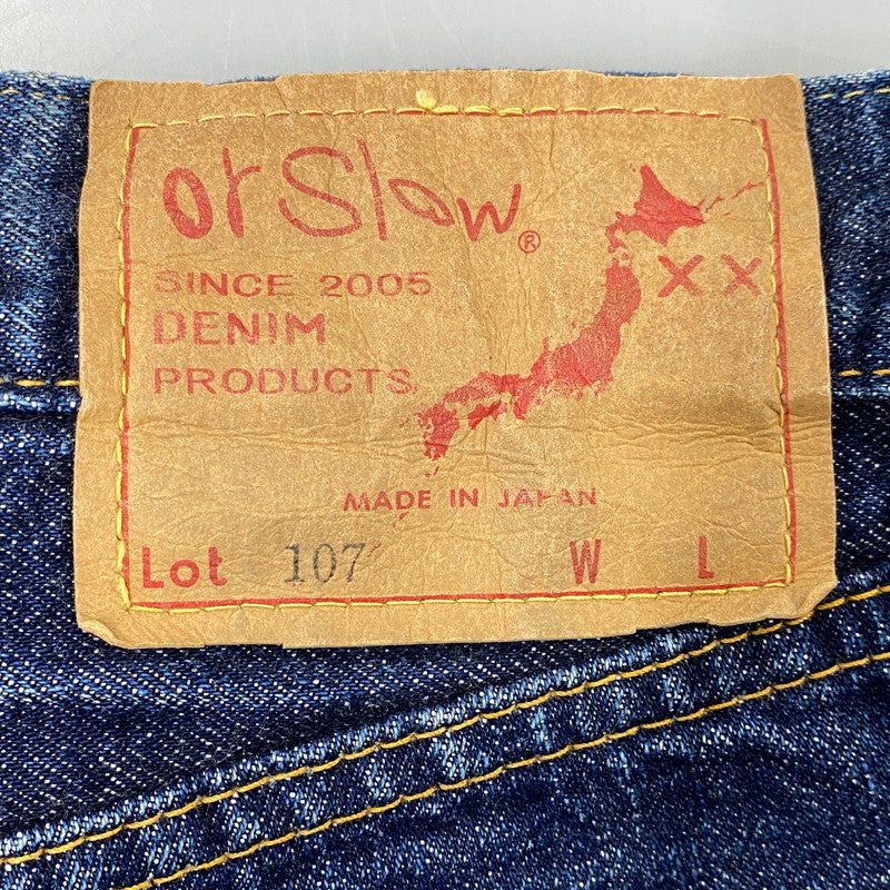 【中古品】【メンズ】 OR SLOW オアスロウ LOT 107 DENIM PANTS デニム パンツ ズボン ボトムス 156-260714-ya-15-izu サイズ：M カラー：インディゴ 万代Net店