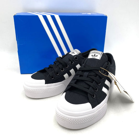 【中古美品】【レディース】 ADIDAS アディダス FV5321 NIZZA PLATFORM ニッツァ プラットフォーム W スニーカー シューズ 靴 166-260525-ya-02-izu サイズ：23cm カラー：ブラック 万代Net店
