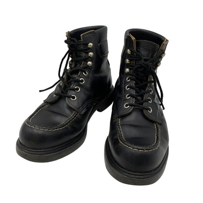 【中古品】【メンズ/レディース】 RED WING レッドウィング 8133 刺繍羽タグ USA製 SUPERSOLE 6-INCH MOC-TOE スーパーソール 6インチ モックトゥ ブーツ靴 164-260513-kh-18-izu サイズ：6 1/2D カラー：ブラック 万代Net店