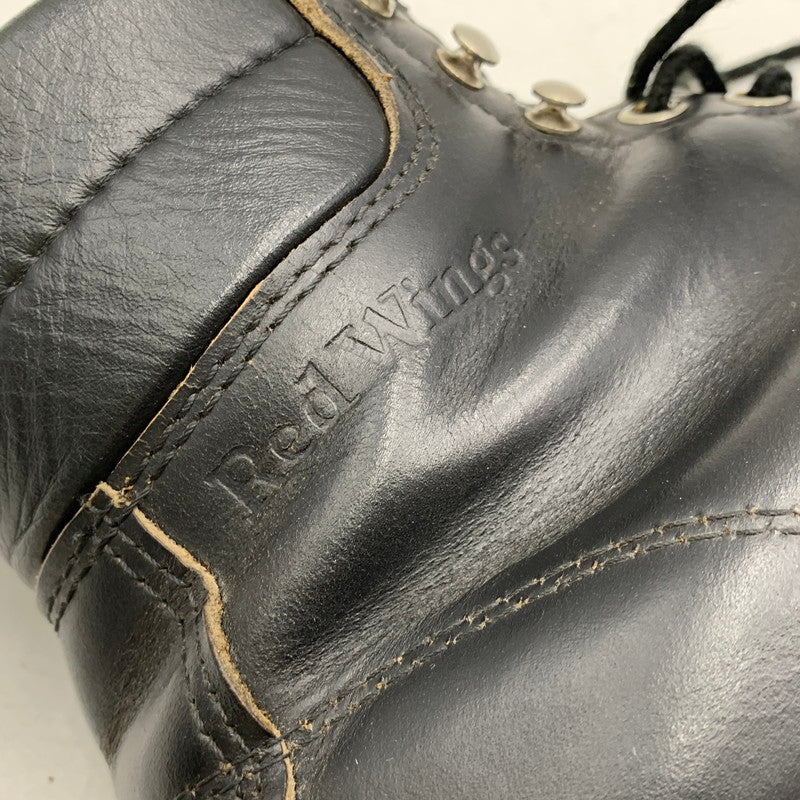 【中古品】【メンズ/レディース】 RED WING レッドウィング 8133 刺繍羽タグ USA製 SUPERSOLE 6-INCH MOC-TOE スーパーソール 6インチ モックトゥ ブーツ靴 164-260513-kh-18-izu サイズ：6 1/2D カラー：ブラック 万代Net店