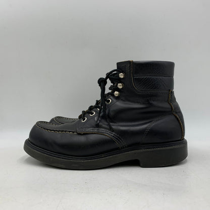 【中古品】【メンズ/レディース】 RED WING レッドウィング 8133 刺繍羽タグ USA製 SUPERSOLE 6-INCH MOC-TOE スーパーソール 6インチ モックトゥ ブーツ靴 164-260513-kh-18-izu サイズ：6 1/2D カラー：ブラック 万代Net店