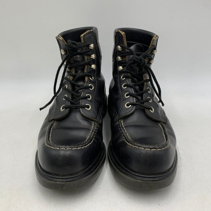 【中古品】【メンズ/レディース】 RED WING レッドウィング 8133 刺繍羽タグ USA製 SUPERSOLE 6-INCH MOC-TOE スーパーソール 6インチ モックトゥ ブーツ靴 164-260513-kh-18-izu サイズ：6 1/2D カラー：ブラック 万代Net店