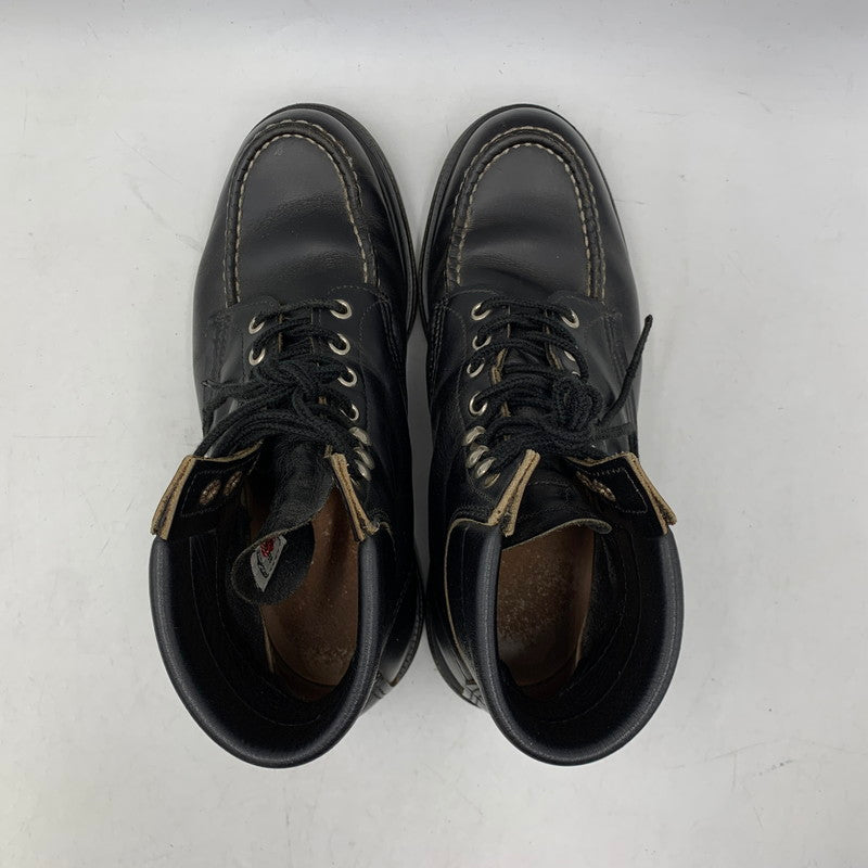 【中古品】【メンズ/レディース】 RED WING レッドウィング 8133 刺繍羽タグ USA製 SUPERSOLE 6-INCH MOC-TOE スーパーソール 6インチ モックトゥ ブーツ靴 164-260513-kh-18-izu サイズ：6 1/2D カラー：ブラック 万代Net店