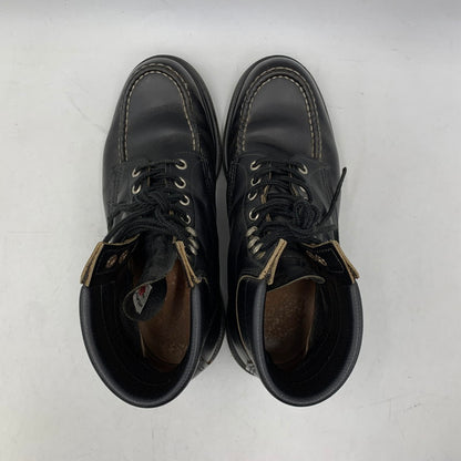 【中古品】【メンズ/レディース】 RED WING レッドウィング 8133 刺繍羽タグ USA製 SUPERSOLE 6-INCH MOC-TOE スーパーソール 6インチ モックトゥ ブーツ靴 164-260513-kh-18-izu サイズ：6 1/2D カラー：ブラック 万代Net店