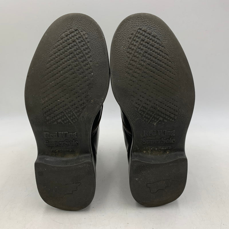 【中古品】【メンズ/レディース】 RED WING レッドウィング 8133 刺繍羽タグ USA製 SUPERSOLE 6-INCH MOC-TOE スーパーソール 6インチ モックトゥ ブーツ靴 164-260513-kh-18-izu サイズ：6 1/2D カラー：ブラック 万代Net店