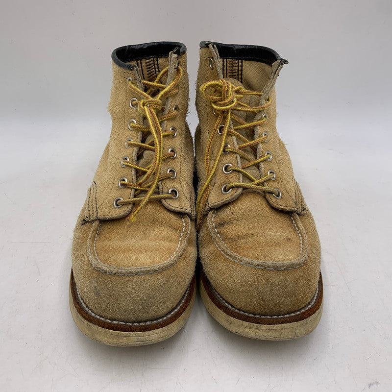 【現状渡し品】【メンズ】 RED WING レッドウィング 刺繍羽タグ USA製 IRISH SETTER MOC TOE SUEDE アイリッシュ セッター モック トゥ スエード ブーツ 靴 164-260513-kh-17-izu サイズ：7 1/2 カラー：ベージュ 万代Net店