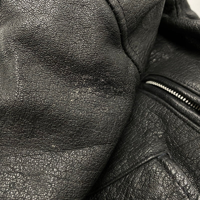 【中古品】【メンズ】 WILSONS LEATHER ウィルソンズレザー DOUBLE RIDERS JACKET ダブル ライダース ジャケット アウター 146-260513-kh-02-izu サイズ：S カラー：ブラック 万代Net店