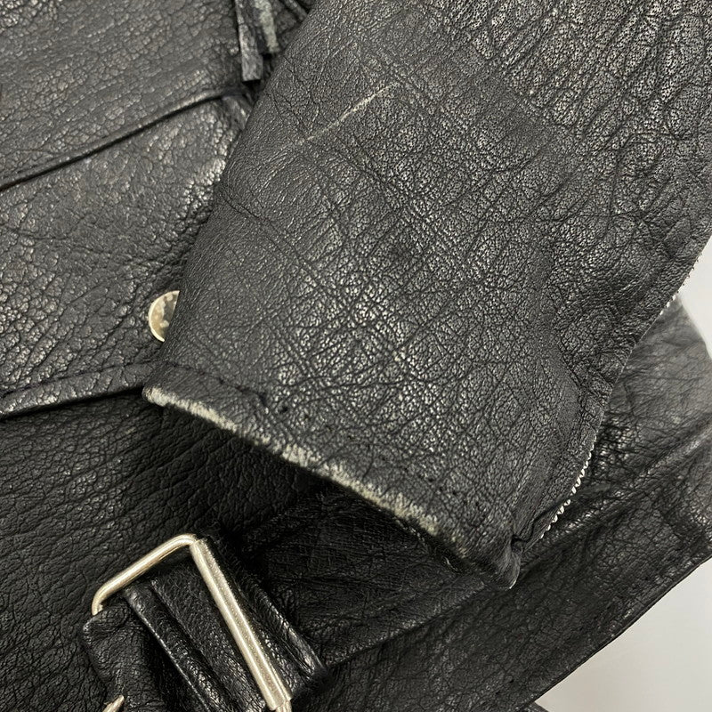 【中古品】【メンズ】 WILSONS LEATHER ウィルソンズレザー DOUBLE RIDERS JACKET ダブル ライダース ジャケット アウター 146-260513-kh-02-izu サイズ：S カラー：ブラック 万代Net店