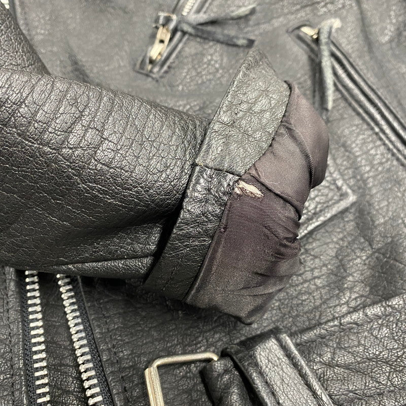 【中古品】【メンズ】 WILSONS LEATHER ウィルソンズレザー DOUBLE RIDERS JACKET ダブル ライダース ジャケット アウター 146-260513-kh-02-izu サイズ：S カラー：ブラック 万代Net店