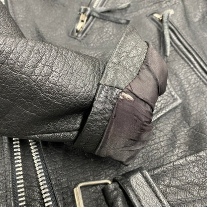 【中古品】【メンズ】 WILSONS LEATHER ウィルソンズレザー DOUBLE RIDERS JACKET ダブル ライダース ジャケット アウター 146-260513-kh-02-izu サイズ：S カラー：ブラック 万代Net店