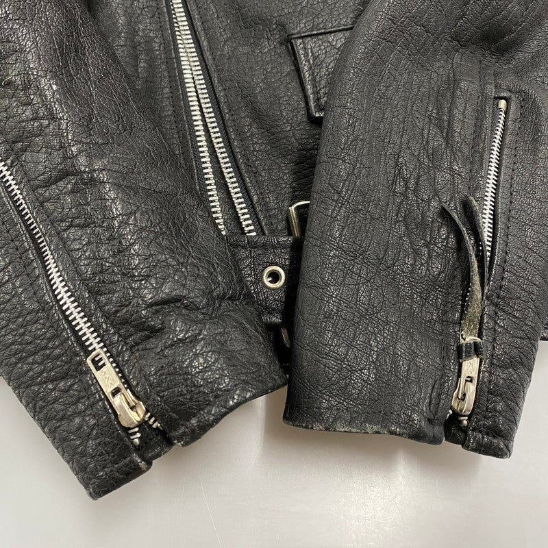【中古品】【メンズ】 WILSONS LEATHER ウィルソンズレザー DOUBLE RIDERS JACKET ダブル ライダース ジャケット アウター 146-260513-kh-02-izu サイズ：S カラー：ブラック 万代Net店