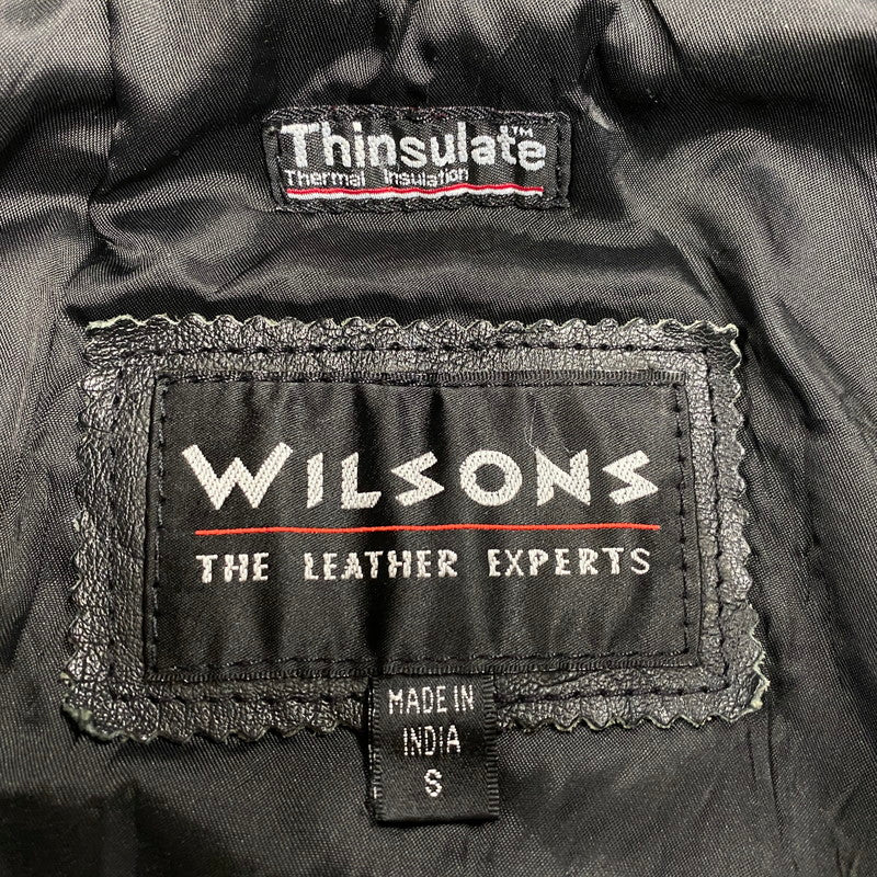 【中古品】【メンズ】 WILSONS LEATHER ウィルソンズレザー DOUBLE RIDERS JACKET ダブル ライダース ジャケット アウター 146-260513-kh-02-izu サイズ：S カラー：ブラック 万代Net店