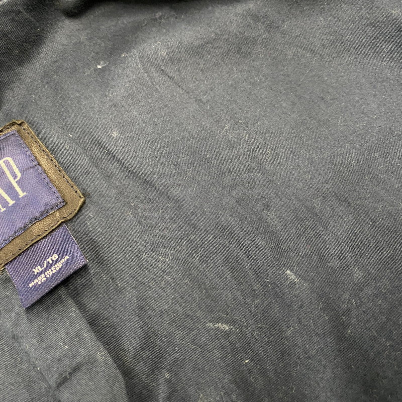 【中古品】【メンズ】 OLD GAP オールド ギャップ 紺タグ SHEEP LEATHER RIDERS JACKET シープ レザー ライダース ジャケット アウター 146-260513-kh-01-izu サイズ：XL カラー：ブラック 万代Net店