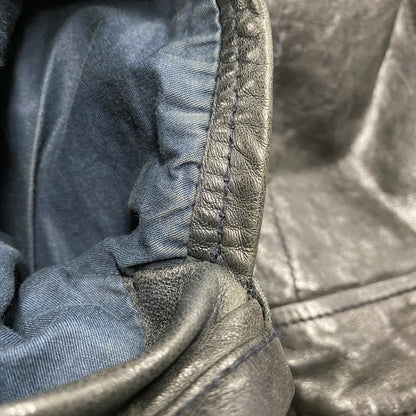 【中古品】【メンズ】 OLD GAP オールド ギャップ 紺タグ SHEEP LEATHER RIDERS JACKET シープ レザー ライダース ジャケット アウター 146-260513-kh-01-izu サイズ：XL カラー：ブラック 万代Net店