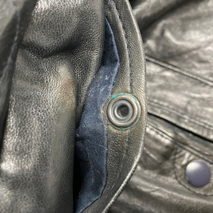 【中古品】【メンズ】 OLD GAP オールド ギャップ 紺タグ SHEEP LEATHER RIDERS JACKET シープ レザー ライダース ジャケット アウター 146-260513-kh-01-izu サイズ：XL カラー：ブラック 万代Net店