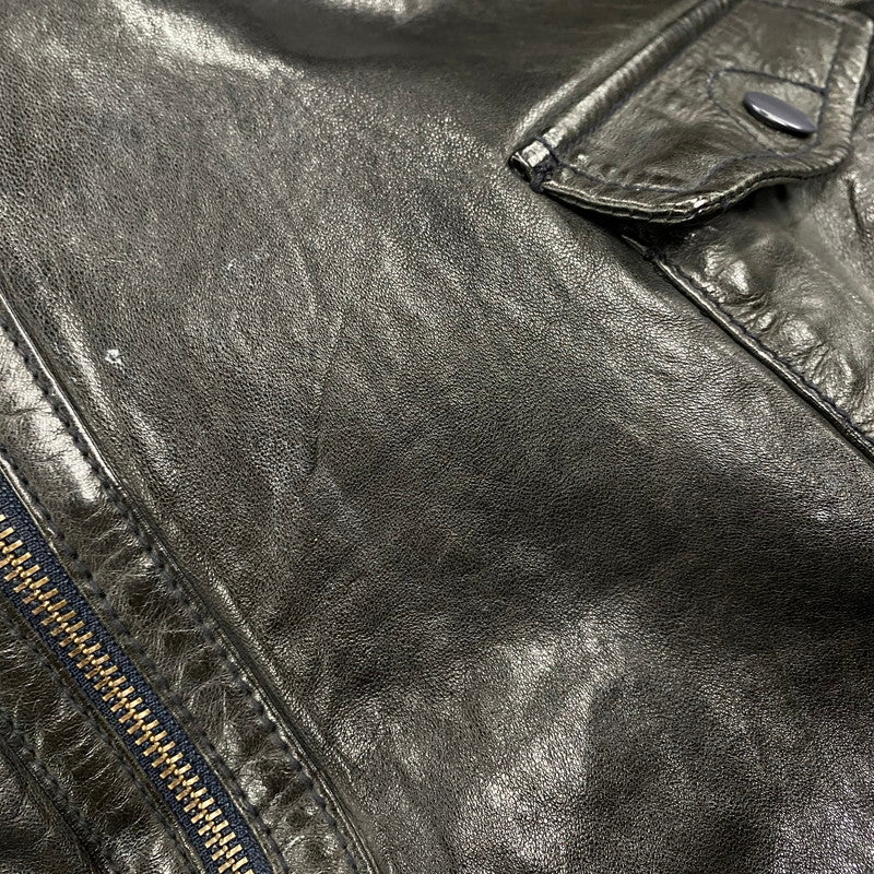 【中古品】【メンズ】 OLD GAP オールド ギャップ 紺タグ SHEEP LEATHER RIDERS JACKET シープ レザー ライダース ジャケット アウター 146-260513-kh-01-izu サイズ：XL カラー：ブラック 万代Net店