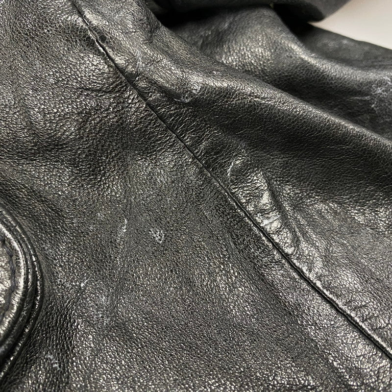 【中古品】【メンズ】 OLD GAP オールド ギャップ 紺タグ SHEEP LEATHER RIDERS JACKET シープ レザー ライダース ジャケット アウター 146-260513-kh-01-izu サイズ：XL カラー：ブラック 万代Net店