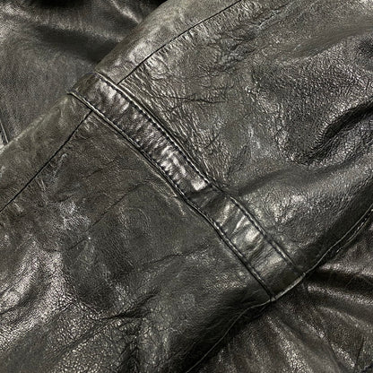 【中古品】【メンズ】 OLD GAP オールド ギャップ 紺タグ SHEEP LEATHER RIDERS JACKET シープ レザー ライダース ジャケット アウター 146-260513-kh-01-izu サイズ：XL カラー：ブラック 万代Net店