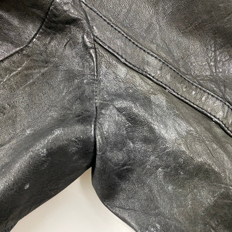 【中古品】【メンズ】 OLD GAP オールド ギャップ 紺タグ SHEEP LEATHER RIDERS JACKET シープ レザー ライダース ジャケット アウター 146-260513-kh-01-izu サイズ：XL カラー：ブラック 万代Net店