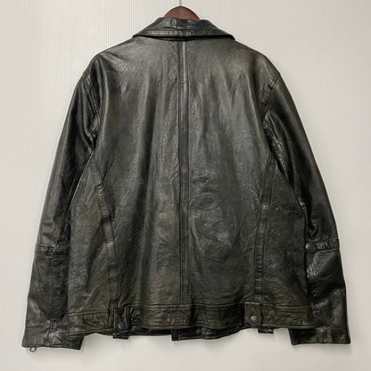 【中古品】【メンズ】 OLD GAP オールド ギャップ 紺タグ SHEEP LEATHER RIDERS JACKET シープ レザー ライダース ジャケット アウター 146-260513-kh-01-izu サイズ：XL カラー：ブラック 万代Net店