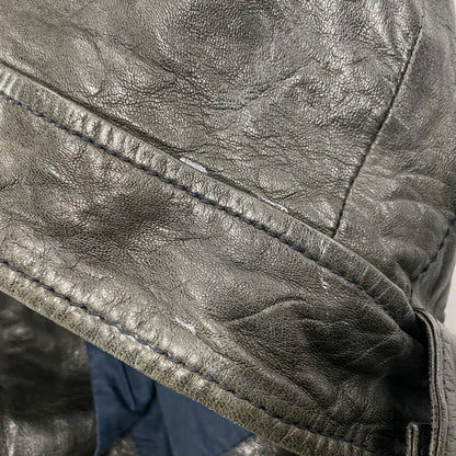 【中古品】【メンズ】 OLD GAP オールド ギャップ 紺タグ SHEEP LEATHER RIDERS JACKET シープ レザー ライダース ジャケット アウター 146-260513-kh-01-izu サイズ：XL カラー：ブラック 万代Net店