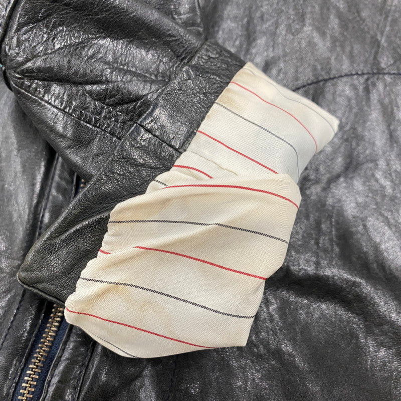 【中古品】【メンズ】 OLD GAP オールド ギャップ 紺タグ SHEEP LEATHER RIDERS JACKET シープ レザー ライダース ジャケット アウター 146-260513-kh-01-izu サイズ：XL カラー：ブラック 万代Net店