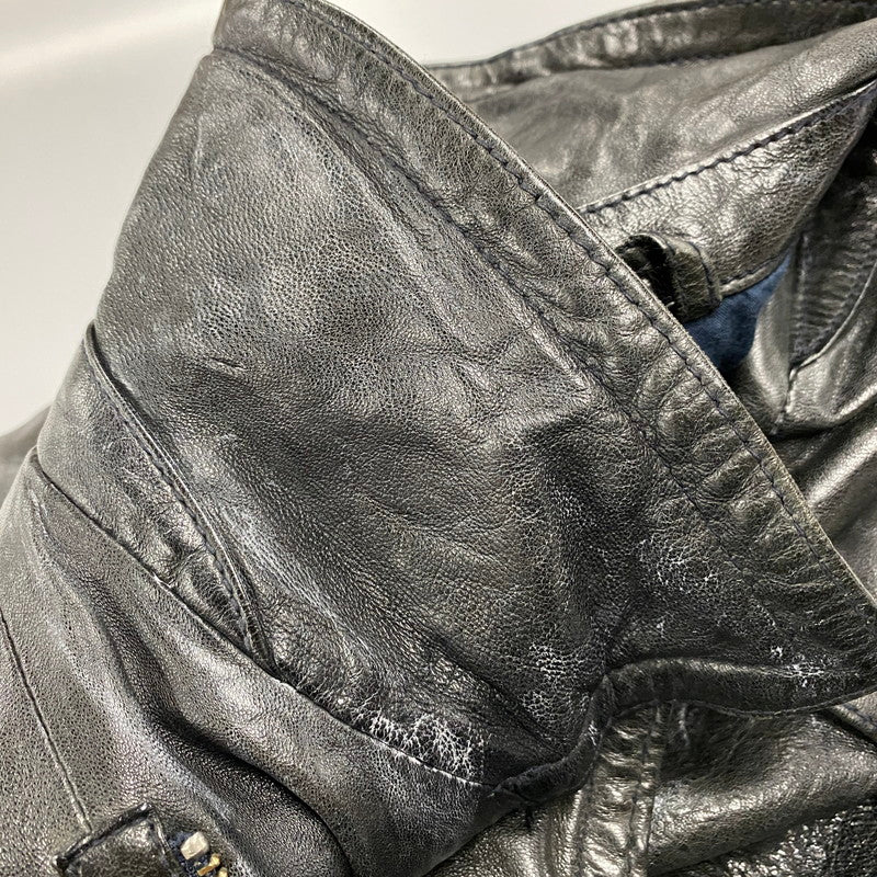 【中古品】【メンズ】 OLD GAP オールド ギャップ 紺タグ SHEEP LEATHER RIDERS JACKET シープ レザー ライダース ジャケット アウター 146-260513-kh-01-izu サイズ：XL カラー：ブラック 万代Net店