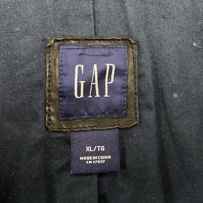 【中古品】【メンズ】 OLD GAP オールド ギャップ 紺タグ SHEEP LEATHER RIDERS JACKET シープ レザー ライダース ジャケット アウター 146-260513-kh-01-izu サイズ：XL カラー：ブラック 万代Net店