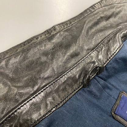【中古品】【メンズ】 OLD GAP オールド ギャップ 紺タグ SHEEP LEATHER RIDERS JACKET シープ レザー ライダース ジャケット アウター 146-260513-kh-01-izu サイズ：XL カラー：ブラック 万代Net店