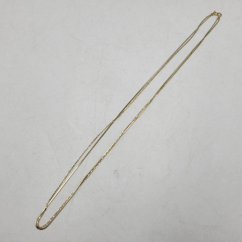 【中古品】【レディース】 MARIHA マリハ SV925 SILENT RAIN 2連 CHAIN NECKLACE サイレントレイン チェーン ネックレス アクセサリー 192-260513-kh-12-izu カラー：ゴールド 万代Net店