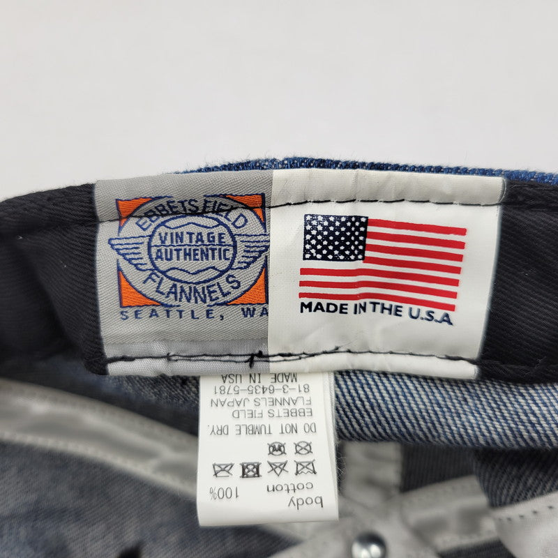 【中古品】【メンズ/レディース】 EBBETS FIELD FLANNELS エベッツフィールドフランネルズ SC DENIM BASEBALL CAP デニム ベースボールキャップ 帽子 185-260523-as-07-izu サイズ：7 1/2 カラー：インディゴ 万代Net店