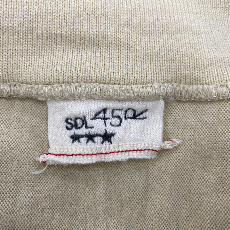 【中古品】【レディース】 45R フォーティファイブ・アール US MOO WOOL 908 REVERSE LOGO STADIUM CARDIGAN ロゴ スタジアム カーディガン 168-260516-as-01-izu サイズ：3 カラー：ベージュ 万代Net店