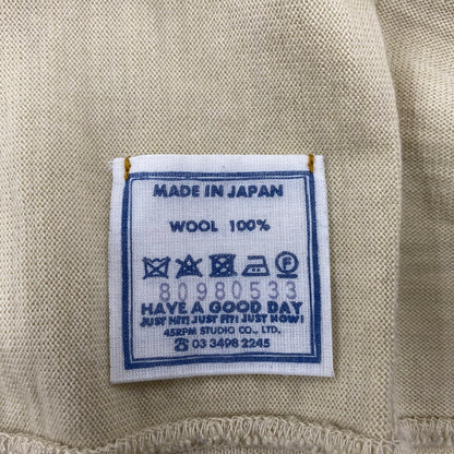 【中古品】【レディース】 45R フォーティファイブ・アール US MOO WOOL 908 REVERSE LOGO STADIUM CARDIGAN ロゴ スタジアム カーディガン 168-260516-as-01-izu サイズ：3 カラー：ベージュ 万代Net店