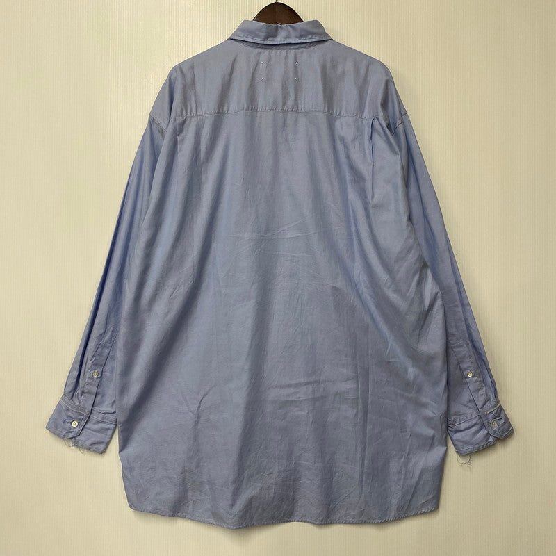 【中古品】【メンズ】 MAISON MARGIELA メゾン マルジェラ SI1DL0002 S52925 ORGANIC COTTON OXFORD OVER SHIRT オーガニック コットン オックスフォード オーバー シャツ トップス 141-260513-kh-06-izu サイズ：37 カラー：ライトブルー 万代Net店