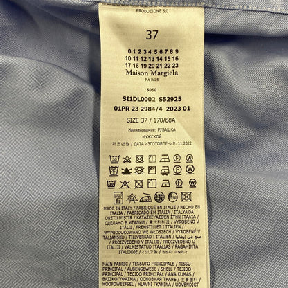 【中古品】【メンズ】 MAISON MARGIELA メゾン マルジェラ SI1DL0002 S52925 ORGANIC COTTON OXFORD OVER SHIRT オーガニック コットン オックスフォード オーバー シャツ トップス 141-260513-kh-06-izu サイズ：37 カラー：ライトブルー 万代Net店