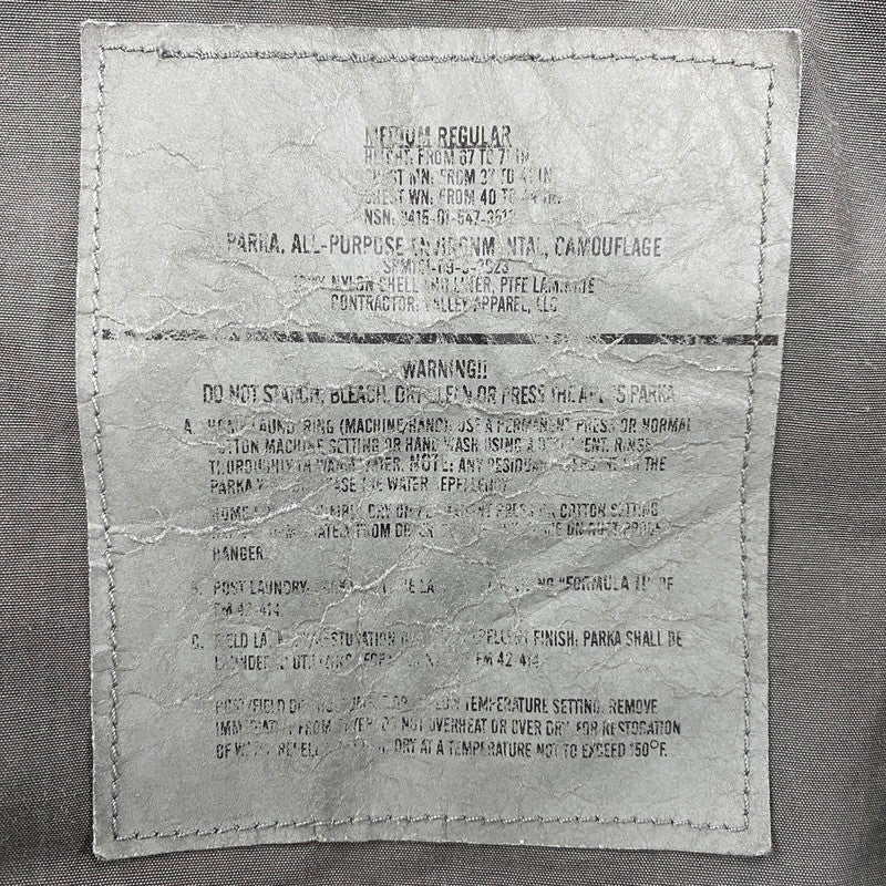 【中古品】【メンズ】 U.S AIR FORCE ユーエス・エアフォース 8415-01-547-3512 APECS エイペックス ABU DIGITAL TIGER GORE-TEX PARKA デジタル タイガー ゴアテックス パーカ アウター 146-260515-ya-08-izu サイズ：M-R カラー：マルチ 万代Net店