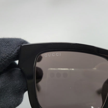 【中古品】【メンズ/レディース】 GUCCI グッチ GG2072SA-002 SQUARE SUNGLASSES スクエア サングラス 183-260513-kh-11-izu サイズ：52□21-145 カラー：ブラック 万代Net店