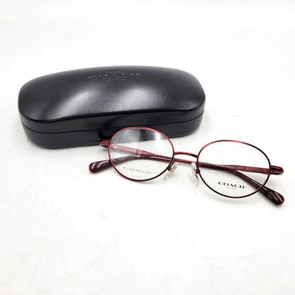 【中古品】【メンズ/レディース】 COACH コーチ SUNGLASSES HC5189TD サングラス メガネ 眼鏡 183-260523-as-03-izu サイズ：50□18-145 カラー：レッド系×クリア 万代Net店