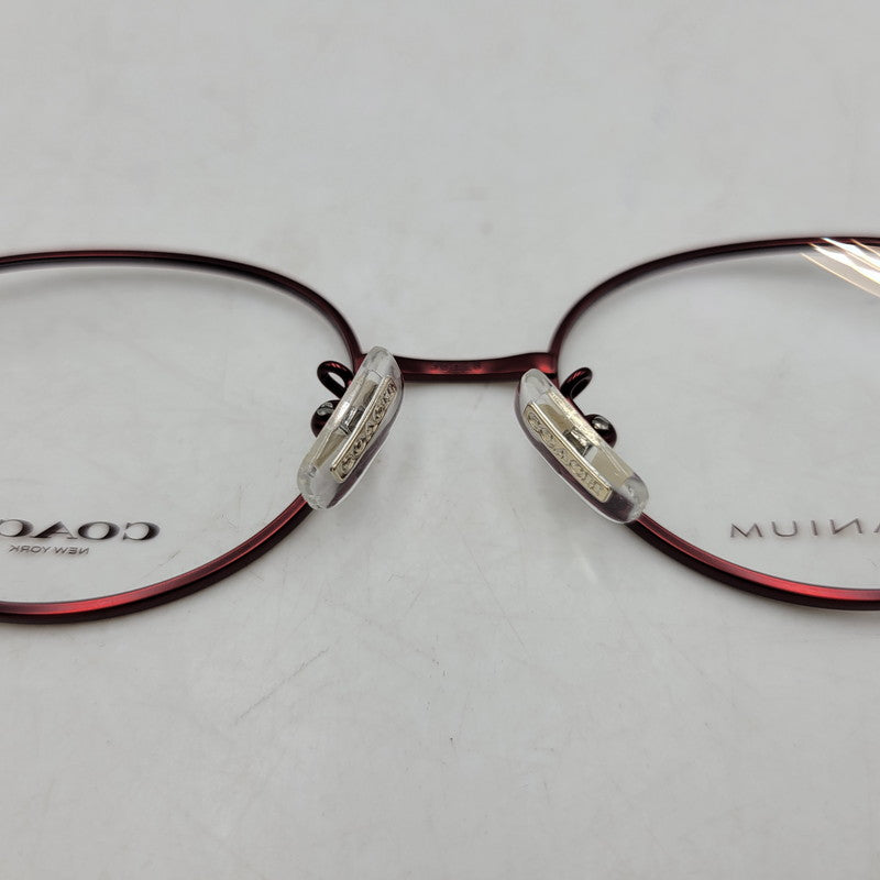 【中古品】【メンズ/レディース】 COACH コーチ SUNGLASSES HC5189TD サングラス メガネ 眼鏡 183-260523-as-03-izu サイズ：50□18-145 カラー：レッド系×クリア 万代Net店