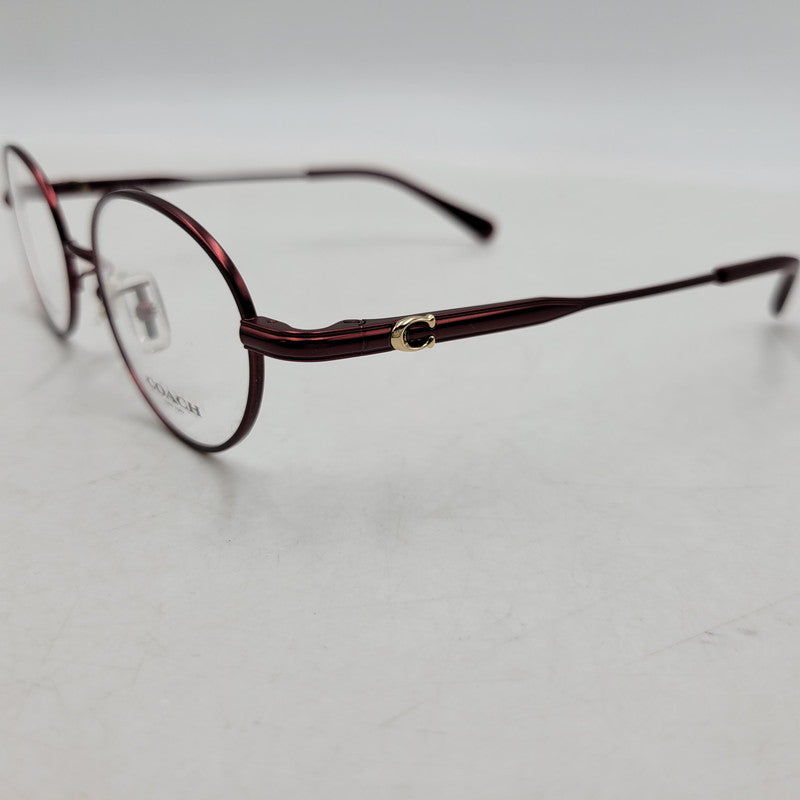 【中古品】【メンズ/レディース】 COACH コーチ SUNGLASSES HC5189TD サングラス メガネ 眼鏡 183-260523-as-03-izu サイズ：50□18-145 カラー：レッド系×クリア 万代Net店