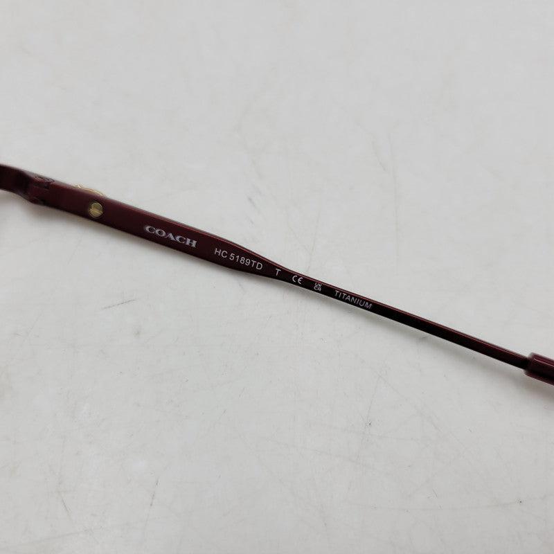【中古品】【メンズ/レディース】 COACH コーチ SUNGLASSES HC5189TD サングラス メガネ 眼鏡 183-260523-as-03-izu サイズ：50□18-145 カラー：レッド系×クリア 万代Net店