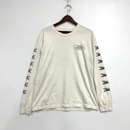 【中古品】【メンズ】 NEIGHBORHOOD ネイバーフッド × BURTON バートン 17AW BACK PRINT L S TEE バック プリント ロングスリーブ Tシャツ トップス 長袖 142-260531-ya-13-izu サイズ：M-R カラー：ホワイト 万代Net店